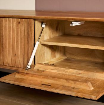 Stripe zwevend tv meubel bruin naturel mangohout 160 cm