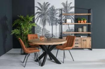 ronde mango tafel bruin 120 cm