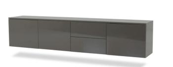 groot zwevend dressoir 221 cm grijs