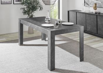 eettafel donker marmer look 180 cm