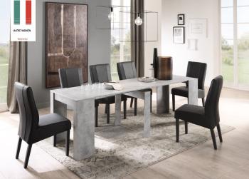 uitschuifbare tafel beton look