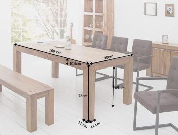 Massief houten sheesham eetkamertafel 160 cm