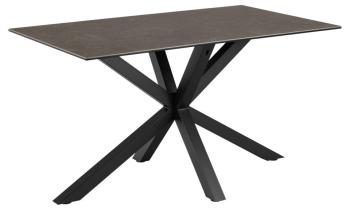 tafel keramiek antracietzwart 135 cm