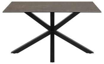 tafel keramiek antracietzwart 135 cm