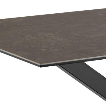 tafel keramiek antracietzwart 135 cm