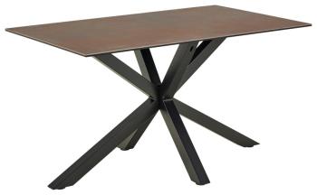 tafel keramiek roestbruin 135 cm