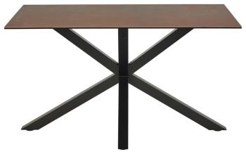 tafel keramiek roestbruin 135 cm