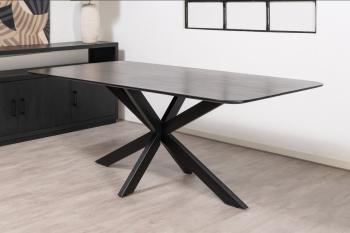 tafel mango zwart 220 cm