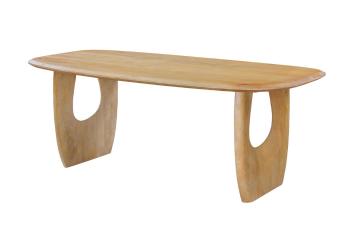 eettafel massief mangohout 200 cm amandel kleur