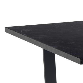 eettafel zwart marmer look 160 cm