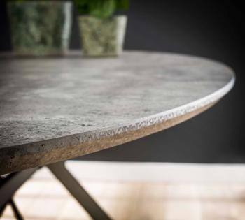 ovale betonlook tafel 240 cm detail