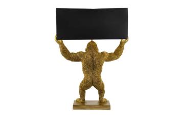 Tafellamp gorilla goud met zwarte kap
