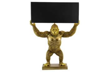 Tafellamp gorilla goud met zwarte kap