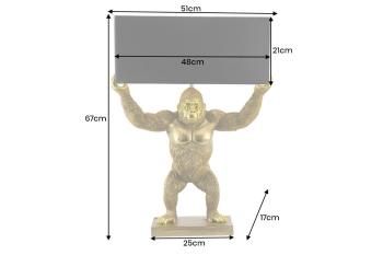 Tafellamp gorilla goud met zwarte kap