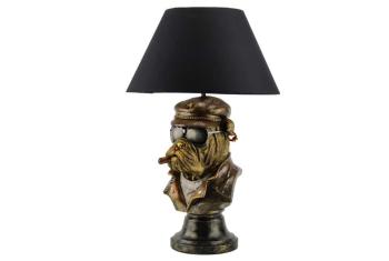 tafellamp bulldog zwarte lampenkap