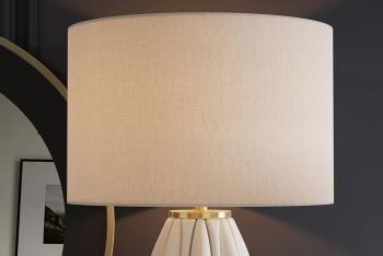 Tafellamp wit keramiek goud accent witte kap