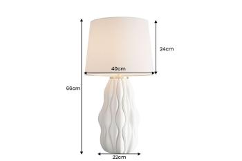 Tafellamp wit keramiek goud accent witte kap