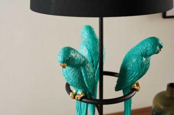tafellamp papegaai turquoise