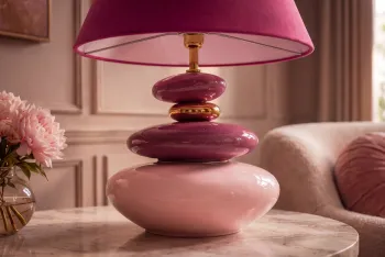 tafellamp Zen Stones rose 45 cm