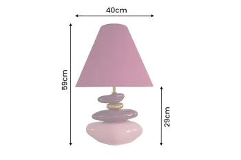tafellamp Zen Stones rose 45 cm