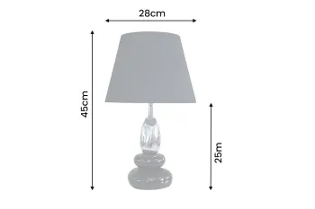 tafellamp Zen Stones zwart zilver 45 cm
