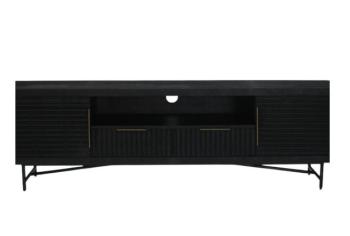 TV meubel zwart mangohout 180 cm