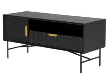 TV meubel zwart mangohout 180 cm
