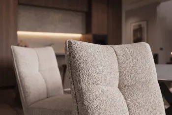 Eetkamerstoel Lucca taupe beige draaibaar