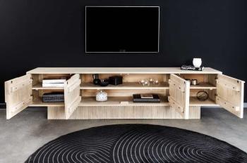 tv lowboard art deco wit mangohout 200 cm