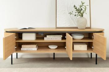 TV meubel eiken houtfineer 160 cm