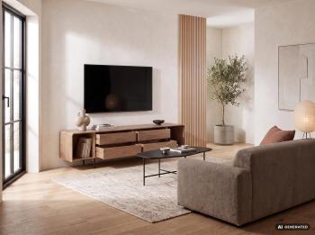 TV lowboard mangohout warm bruin 180 cm