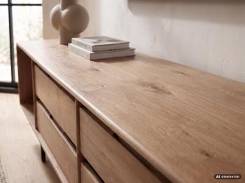 TV lowboard mangohout warm bruin 180 cm