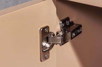 TV-meubel beige met eiken accent 160 cm