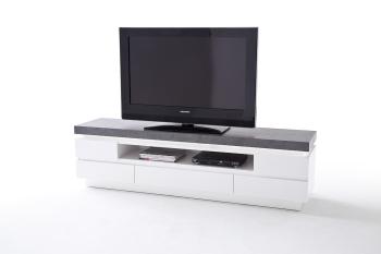 tv meubel mat wit betonlook