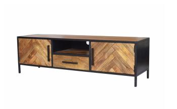 tv meubel brooke mangohout visgraat 150 cm