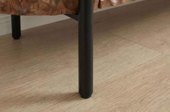 tv-meubel bruin mangohout 3D honingraat-200 cm