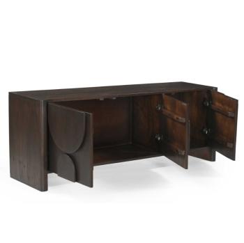 modern donkerbruin tv meubel mangohout 150 cm