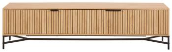 Tv meubel eiken kleur met lamellen 176 cm
