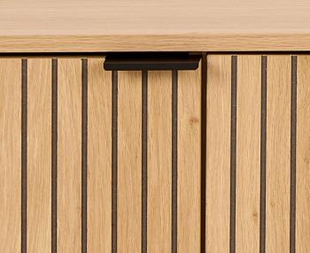 Tv meubel eiken kleur met lamellen 176 cm