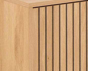 Tv meubel eiken kleur met lamellen 176 cm