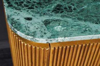 TV lowboard mangohout messing groen marmer 160 cm