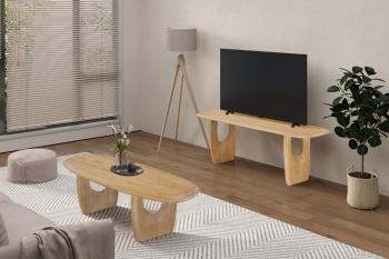 Tv meubel massief mangohout amandel kleur160 cm