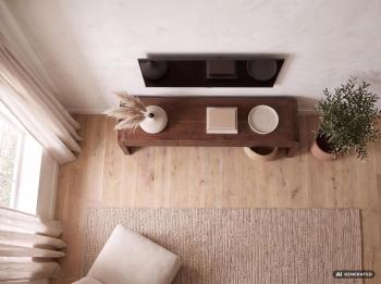Tv meubel mangohout donkerbruin met laden 160 cm