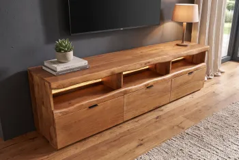 TV meubel mangohout met led verlichting 180 cm