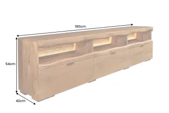 TV meubel mangohout met led verlichting 180 cm