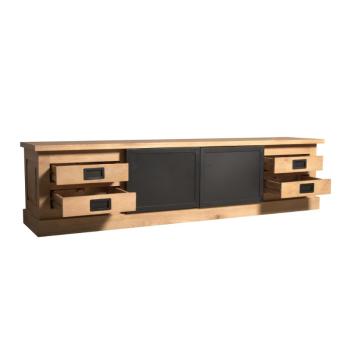 TV meubel mangohout 200 cm met laden en deuren