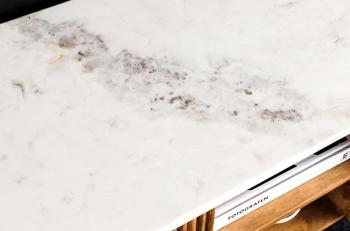 tv meubel mangohout met marmer bovenblad 140 cm