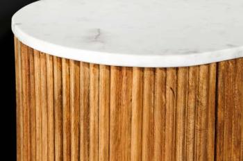 tv meubel mangohout met marmer bovenblad 140 cm