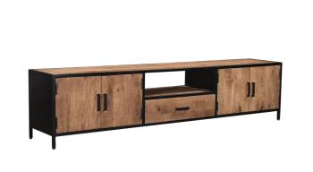 Tv meubel mangohout met metaal 220 cm