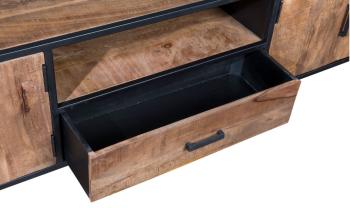 Tv meubel mangohout met metaal 220 cm